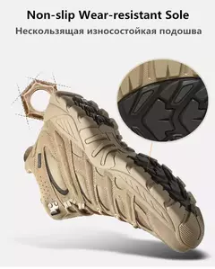 Botas de caminhada ao ar livre para homens, botas antiderrapantes, tênis leves, calçado de deserto, curto, inverno, outono, moda - loja online