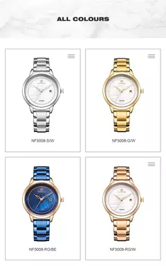 NAVIFORCE-Relógio de pulso quartzo impermeável feminino, senhoras relógios, Top Brand, luxo, moda na internet