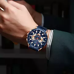 Imagem do Curren-relógio de pulso masculino, quartzo, aço inoxidável, à prova d'água, com cronógrafo, marca de luxo, esportes, para homens