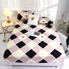 Folha impressa 100% poliéster, capa de colchão, quatro cantos, com elástico, sem fronhas, novo produto, 1pcs - comprar online