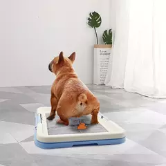 Vaso sanitário portátil para treinamento de cães, vaso sanitário para animais de estimação, para cães pequenos, gatos, caixa de areia, suporte para almofada de cachorro, bandeja, suprimentos para animais de estimação - loja online