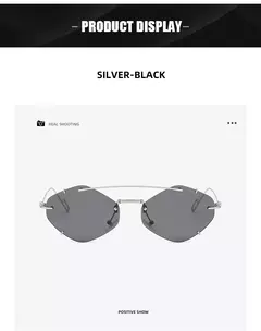 Óculos de sol sem aro para homens e mulheres, óculos de sol retrô, marca designer óculos UV400 Shades, óculos femininos - loja online