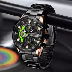CURREN-Relógios masculinos de aço inoxidável, moda criativa, mostrador luminoso com cronógrafo, relógios de pulso casuais masculinos, relógio - comprar online