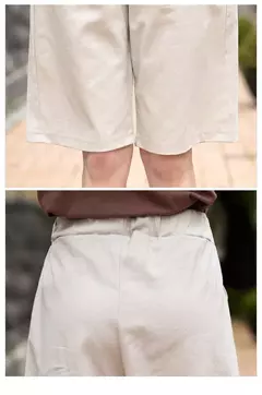 Shorts de algodão para mulheres, calças de lazer de pernas largas, cintura solta elástica com cinto, tamanho grande, 7XL, 8XL, verão - comprar online