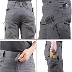 Calções táticos de carga impermeável masculino, respirável, calça seca rápida, urbano militar, ao ar livre, Camo, Casual, verão
