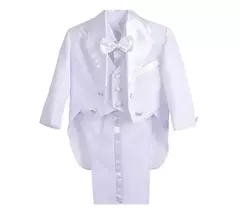 Conjunto de terno bebê menino clássico, conjunto com 5 peças 3345, roupa para festa de casamento, bebê menino - Wolf Magazine