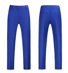 Calça masculina de alfaiataria cor pura, ocupação de negócio, slim fit, calças de escritório, fato formal masculino, casual na internet