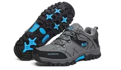 Botas de neve de couro impermeáveis para homens, tênis super quentes, botas de caminhada ao ar livre, sapatos de trabalho, marca de inverno, tamanho 39-47 - loja online