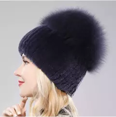 Real Genuine Fox Fur Gorros Chapéu para Mulheres, Pele de Coelho Rex Natural Boné de Caveira, Chapéus de malha para meninas, inverno, estilo russo, novo - Wolf Magazine