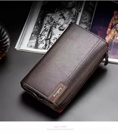 Baellery homens bolsa de embreagem grande capacidade carteiras de bolso do telefone celular passcard bolso de alta qualidade multifuncional carteira para homem - comprar online