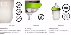 Garrafa de silicone para crianças, BPA Free Feeding Bottle para crianças, Verde e rosa, 5 oz e 8 oz, 2 pacotes - comprar online