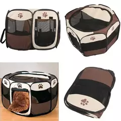 Barraca dobrável portátil para animais de estimação, 74*74*43cm, casa para cães, gaiola octogonal para gato, cercadinho, filhotes, canil, cerca, casa para cães ao ar livre