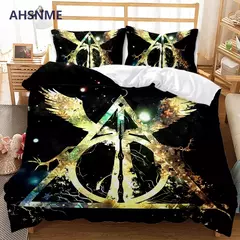 Ahsnme-conjunto de roupa de cama hpter e conjunto de roupa de cama de alta definição com capa de colcha impressa para ru, au, ue, king size, mercado