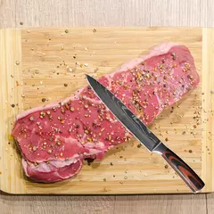 Sharp Japonês Chef Faca Set, Facas de Cozinha, Laser Damasco Padrão, Cleaver Slicing Utility, Santoku, 1-10 Pcs