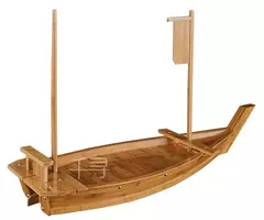Imagem do Barco do sashimi de madeira para o sushi, placa do sashimi, placa do sushi, talheres japoneses, ferramenta da cozinha, novo