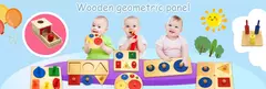 Formas geométricas de madeira Montessori Puzzle, classificando tijolos de matemática, aprendizagem pré-escolar, jogo educativo, bebê, brinquedos infantis para crianças