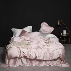 Imagem do Lençol de hortelã 100% puro, conjunto de roupa de cama em seda verde, transparente, frete grátis