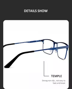 ZENOTTIC 2024 Liga dos homens Titanium Ótico Eyeglass Frame Moda Homens Quadrados Óculos Ultra Light Metal Clássico Sobre o balcão Óculos BT2108 - comprar online
