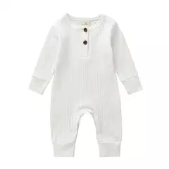 Romper de manga comprida unissex para bebê recém-nascido, cor sólida, roupas de algodão infantil, 3-18 meses, verão