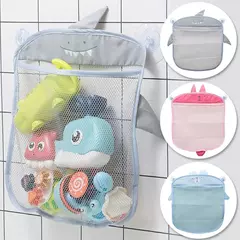Qwz novo pato dos desenhos animados do bebê saco de malha do banheiro otário design para brinquedos de banho crianças formas animais pano areia brinquedos armazenamento net saco na internet