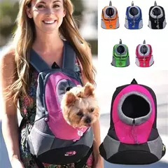 Imagem do Bolsa de transporte para cães de estimação ao ar livre Mochila de viagem portátil Bolsa frontal Mochila de malha de ombro duplo