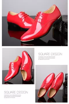 Sapato clássico de luxo masculino, Derby Gentleman, Honorável Sapatos Oxford, Vermelho, Branco, Vestido, Festa, 2023 - loja online