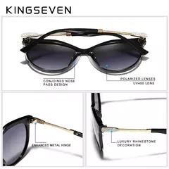 KINGSEVEN Óculos polarizados femininos, lente gradiente, óculos de sol de luxo, marca 2022 - comprar online