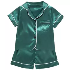 Pijama de manga comprida para meninos e meninas, roupa de casa confortável, calças de seda novas, primavera e outono, 0-4 anos - comprar online