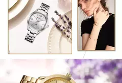 CURREN Relógio Dourado Feminino Relógio com Pulseira de Aço para Mulheres Relógio Feminino 9007