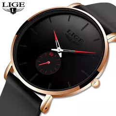 Lige-Relógio de quartzo ultrafino impermeável masculino, relógio simples, relógios esportivos, marca de topo, moda de luxo, novo, 2023 - comprar online