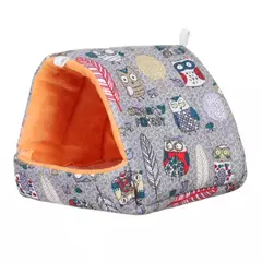Cute Cartoon Mini Cage para Pet, Cama de dormir, Soft Mat, Casa, Coelho, Esquilo, Cobaia, Ninho, Animal pequeno, Ratos, Rato, Hamster, Inverno, Casa