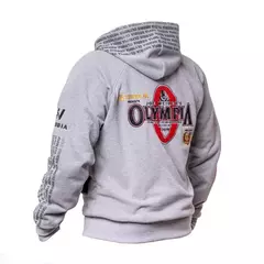 Imagem do Moletom casual de algodão para musculação masculino com capuz com zíper, roupas esportivas para ginástica, top coat masculino, marca de moda OLYMPIA, 2021