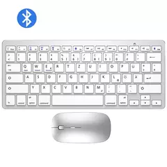 Imagem do Ultra-Slim Bluetooth Teclado e Mouse Combo, Tecla Mudo, Mouse sem fio, Ratos para Mac, iPad, iPhone, iOS, Android, Windows
