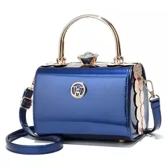 Bolsa De Noiva De Couro Brilhante para Senhoras, Pequena Bolsa De Ombro Quadrada, Saco Do Mensageiro, de Alta Qualidade, Marca De Moda, Designer, Novo - Wolf Magazine