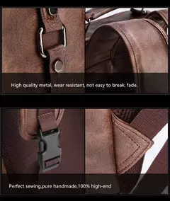 JEEP BULUO-Bolsa Masculina Casual para Laptop, Mochila de Couro Dividido, Bolsa para Computador, Alta Capacidade, Nova Tendência - comprar online