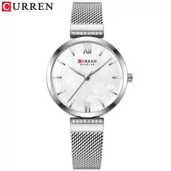 Imagem do CURREN-Relógio de quartzo em aço inoxidável feminino, bracelete elegante, relógio feminino, vestido feminino, moda luxuosa, dourado