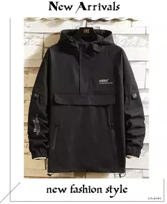 Blusão Hip Hop Harajuku para homens, streetwear, jaquetas e casacos, sobretudo, roupas de homem, 2023 na internet