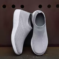 Tênis slip-on vulcanizados para mulheres, sapatos baixos, mocassins ambulantes, plus size 42, alta qualidade - loja online