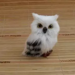 Imagem do Harryy potters 7cm bonito coruja nevada hedwig vida real coruja carta entrega boneca brinquedos bonitos aniversário natal adultos crianças figura presente