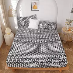 Folha impressa 100% poliéster, capa de colchão, quatro cantos, com elástico, sem fronhas, novo produto, 1pcs