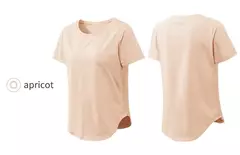 T-shirt monocromática de manga curta para mulheres, top de fitness solto, camisa de treino casual - loja online