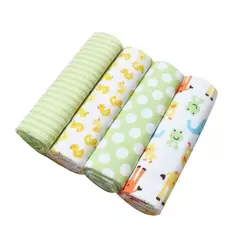 Cobertor de flanela super macio do bebê recém-nascido, cobertores do bebê, recebendo lençol, 100% algodão, nova cor, 76x76cm, 4pcs por pacote na internet