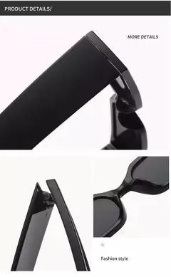Retângulo quadro moda óculos de sol 2021 hip hop designer vintage atacado preto tons óculos de luxo para homem e mulher uv400 - loja online