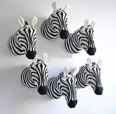 3D Animal Wall Mount for Children, Stuffed Toys for Kids, Nursery Wall, Home Decor Acessórios, Presentes de aniversário, Zebra, Elefante, Girafa