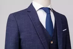 Blazer colete calças masculinas terno de moda boutique xadrez casual negócios masculino noivo casamento smoking vestido 3 pçs ou 2 pcs conjunto smoking