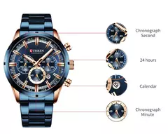 Curren-relógio de pulso masculino, quartzo, à prova d'água, com cronógrafo, marca de luxo, moda, para homens - loja online