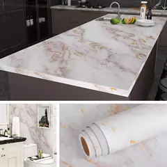 Self-Adhesive Marble Vinyl Wallpaper, PVC, impermeável adesivos de parede, Papel de contato, DIY, banheiro, cozinha, armário, bancadas na internet