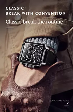 Olevs marca superior masculino relógios quadrado relógio de quartzo para homens pulseira de couro à prova dwaterproof água esporte relógio masculino relogio masculino - loja online