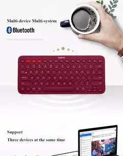 Logitech-k380 teclado bluetooth sem fio multi-dispositivo, ultra-fino, para windows, mac, chrome, ios, android