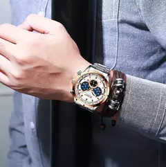 Curren-relógio de pulso masculino, quartzo, à prova d'água, com cronógrafo, marca de luxo, moda, para homens na internet